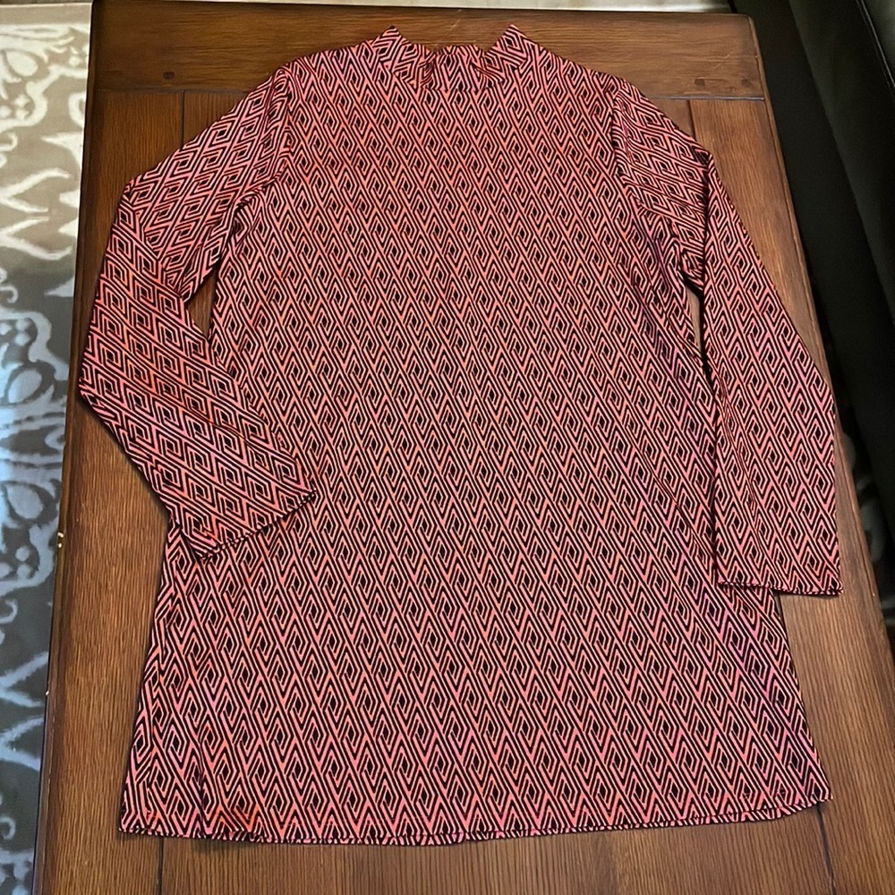 Zara dress. Ikat print. Medium. Red and black. Excellent condition.